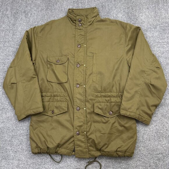 VTG Abercrombie Fitch M65 Green Military Army Field Type 2 Jacket Coat Parka XL